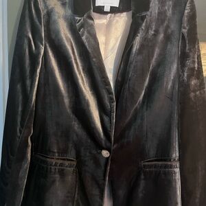 Anthropologie Velvet Taupe Jacket